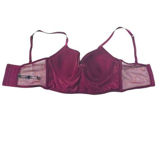 Victoria's Secret Very Sexy Shimmer Velvet Longline Balconet Bra 32B Whimsigoth - Picture 8 of 13